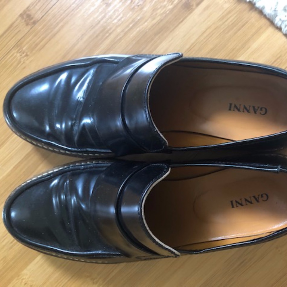 Ganni black loafers
